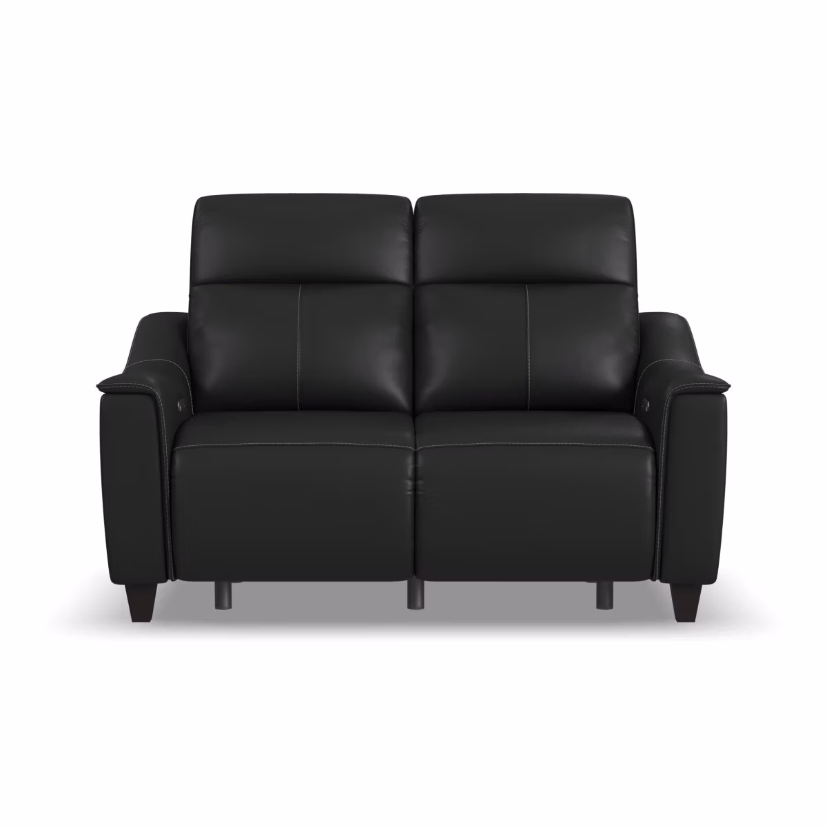 Walter Coal Leather Power Reclining Loveseat with Power Headrests - Image 4