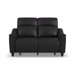 Walter Coal Leather Power Reclining Loveseat with Power Headrests - Image 4