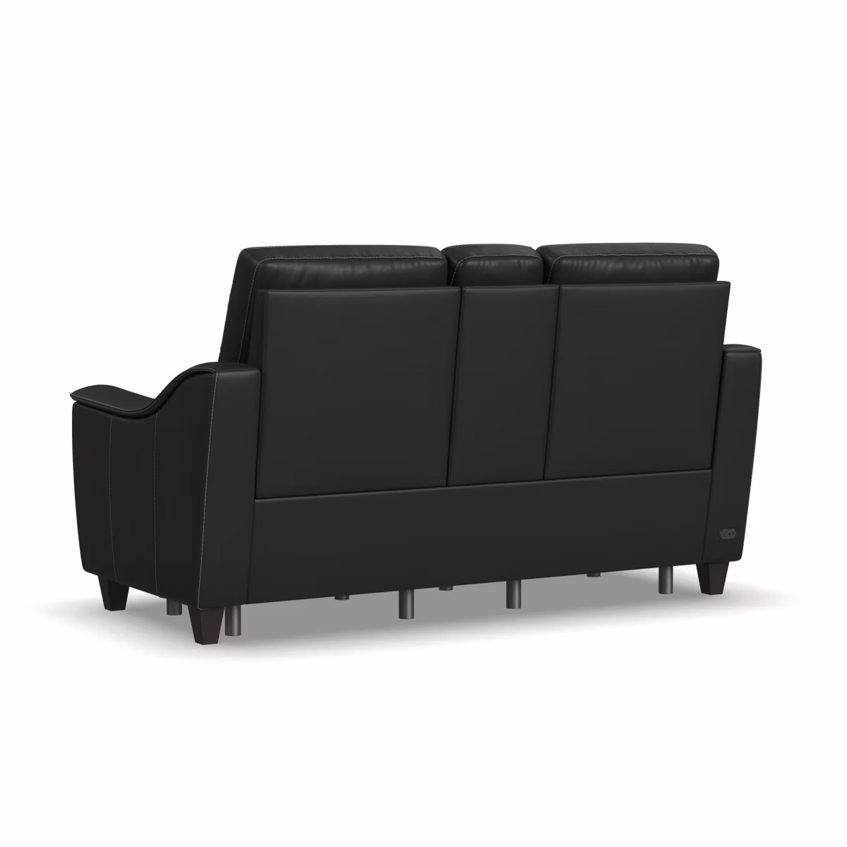 Walter Coal Leather Power Reclining Loveseat with Console & Power Headrests - Image 8