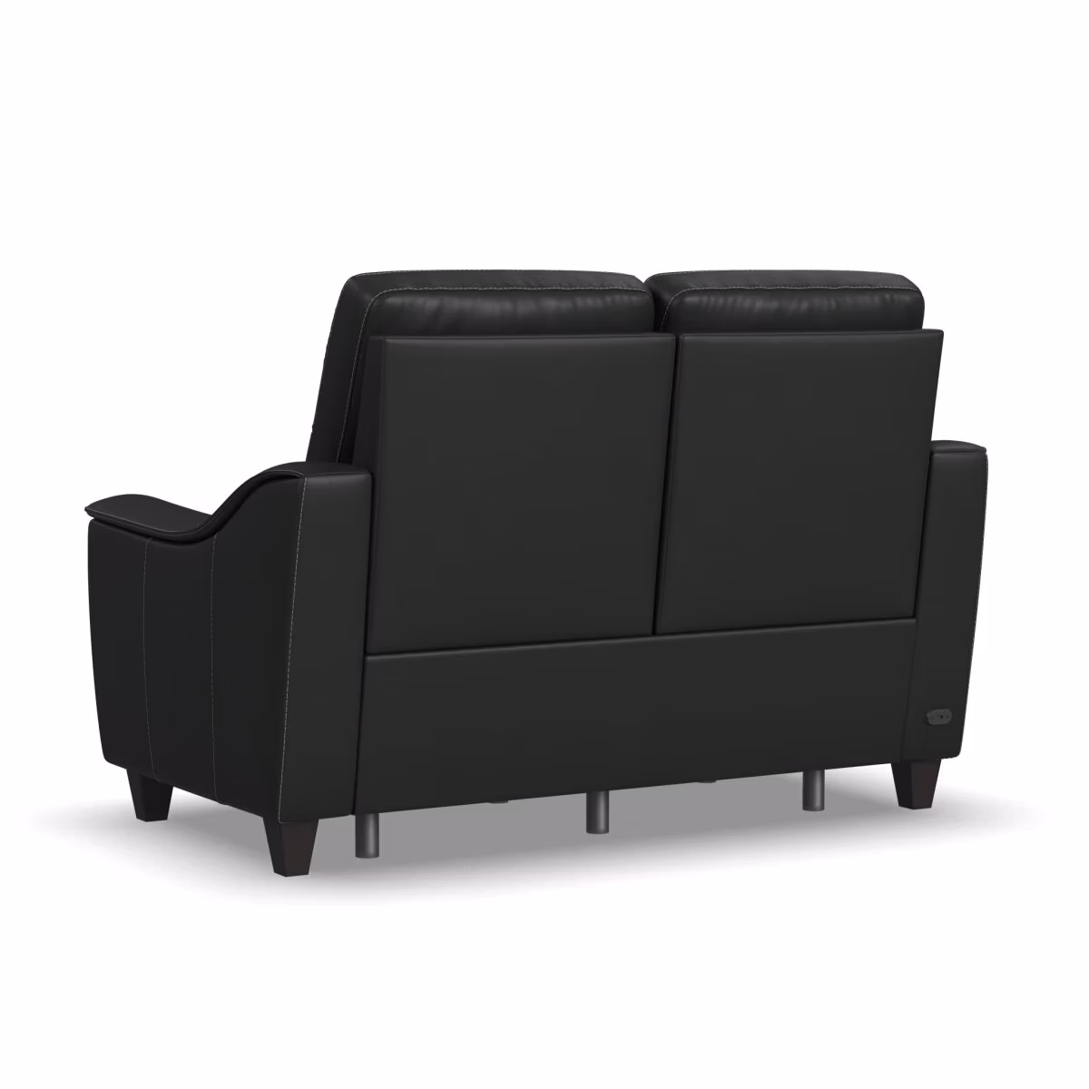 Walter Coal Leather Power Reclining Loveseat with Power Headrests - Image 7