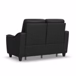 Walter Coal Leather Power Reclining Loveseat with Power Headrests - Image 7