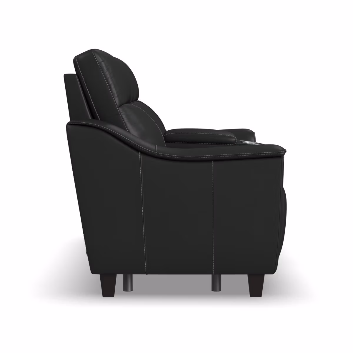 Walter Coal Leather Power Reclining Loveseat with Console & Power Headrests - Image 5