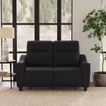 Walter Coal Leather Power Reclining Loveseat with Power Headrests - Image 6