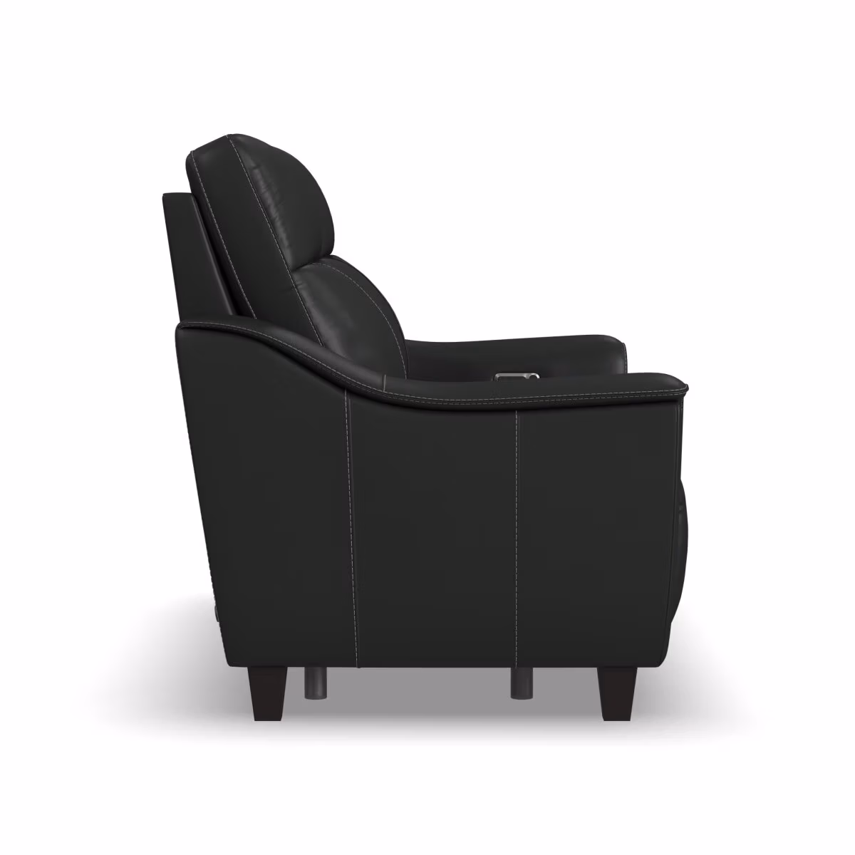 Walter Coal Leather Power Reclining Loveseat with Power Headrests - Image 5
