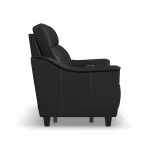 Walter Coal Leather Power Reclining Loveseat with Power Headrests - Image 5