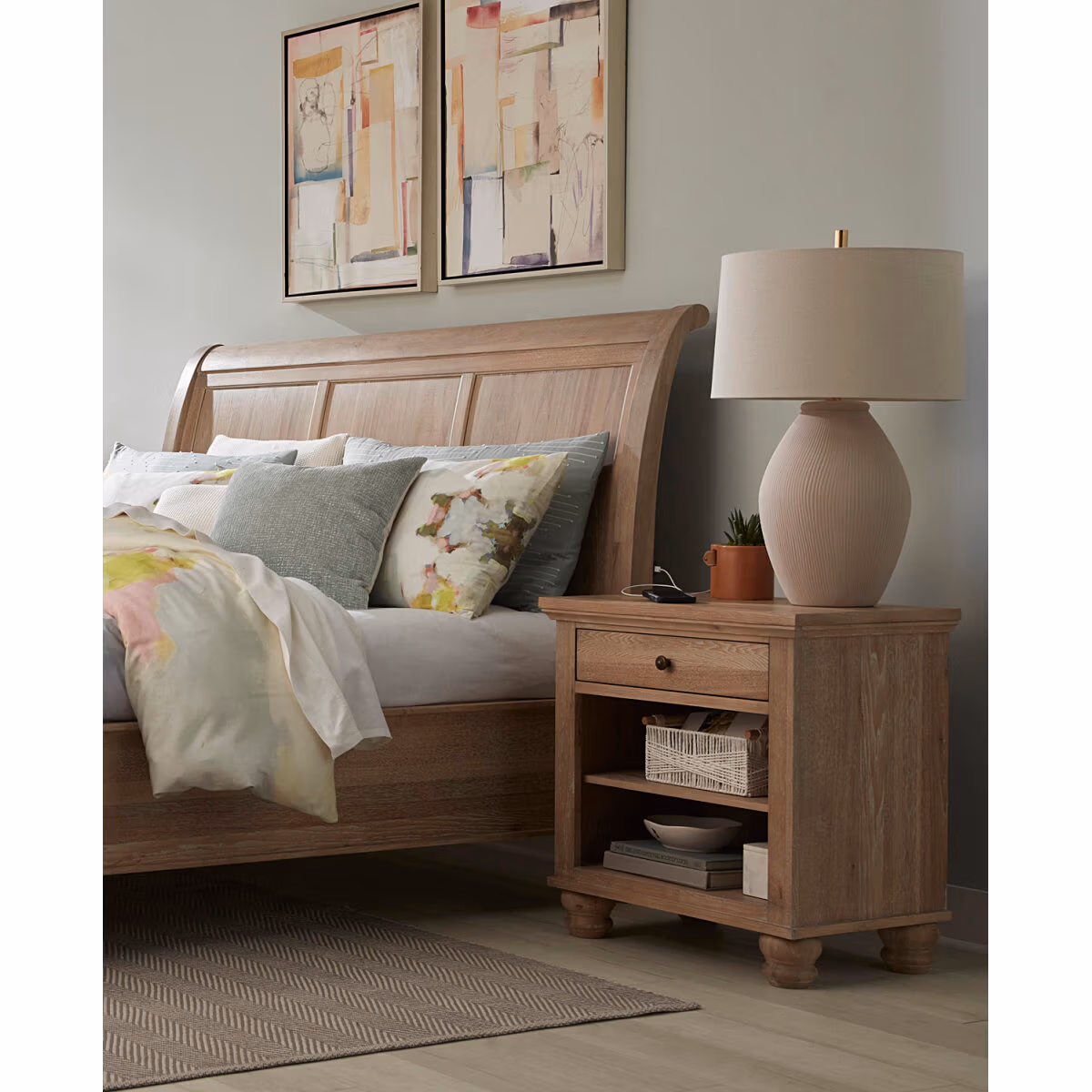 Cambridge 1 Drawer Nightstand ICB-451-KHK-3 - Image 3