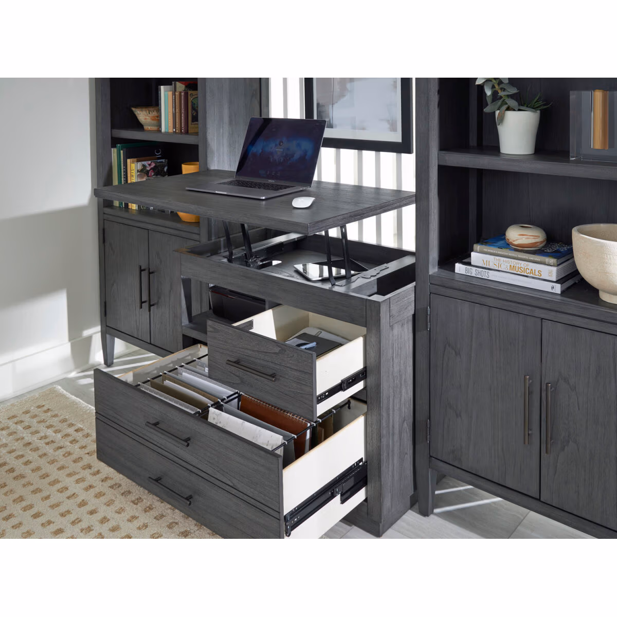 Preston Workstation Combo File W/ Lift Top I597-380 - Image 6