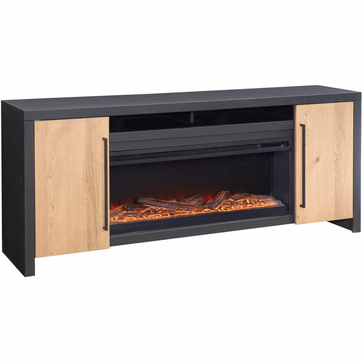 Edison 77" Fireplace Console W/ 42" Insert KEE1950SST-BLK - Image 5