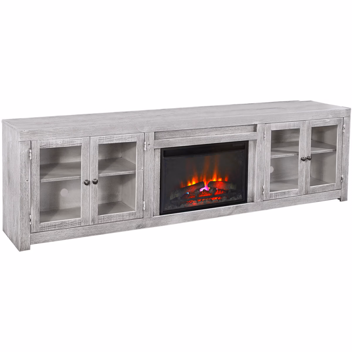 Avery Loft 97" Fireplace Console W/ 4 Doors DY1970-GHT - Image 2