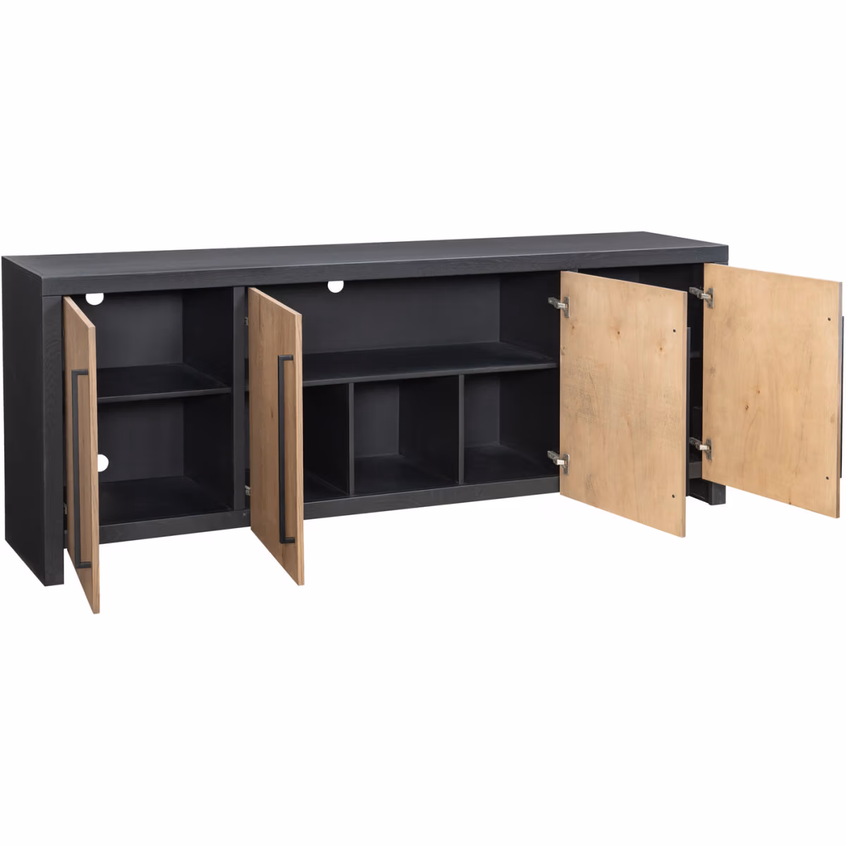 Edison 83" Console W/ 4 Doors KEE1260SST-BLK - Image 5
