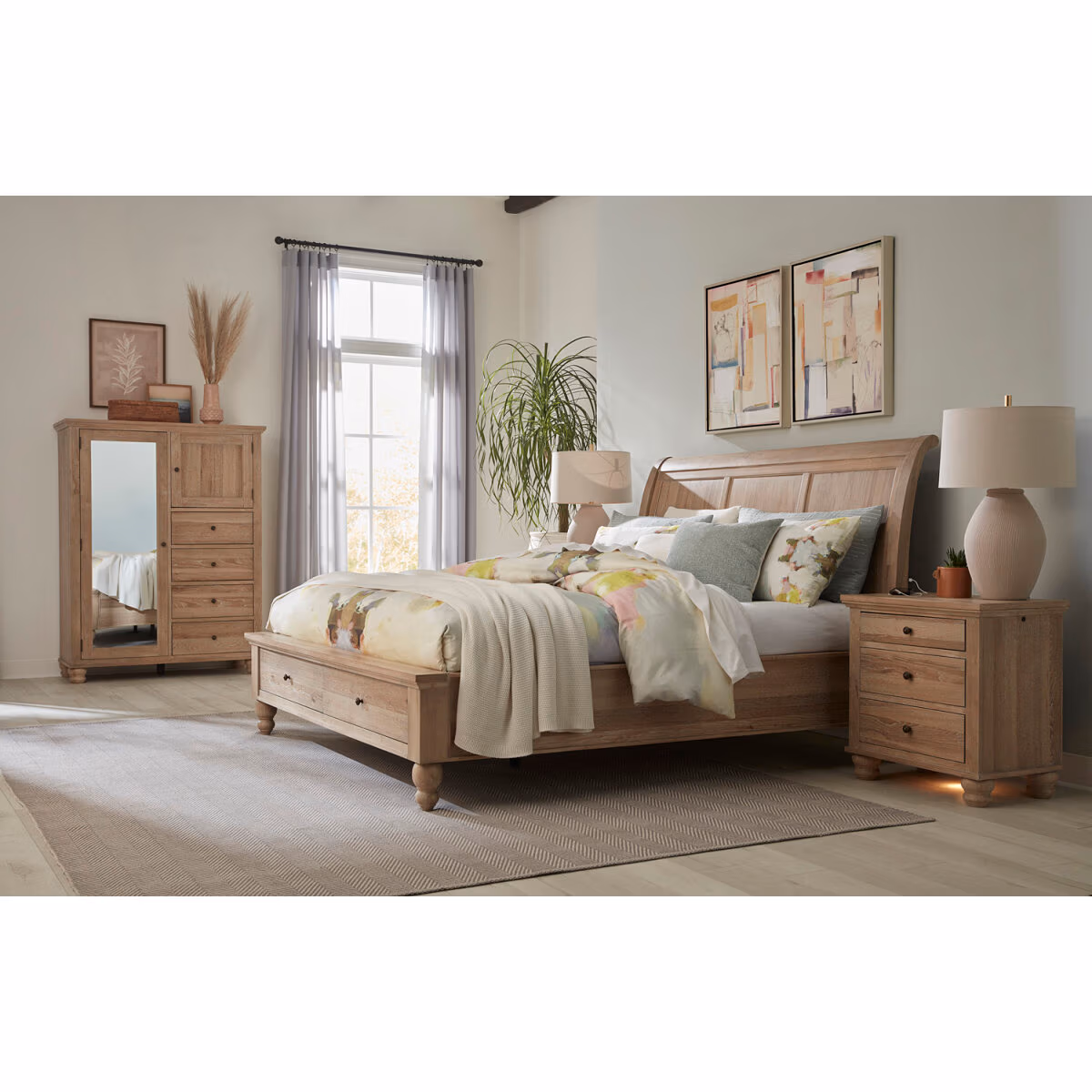 Cambridge Queen Sleigh Bed Hb ICB-400-KHK-KD-3 - Image 13