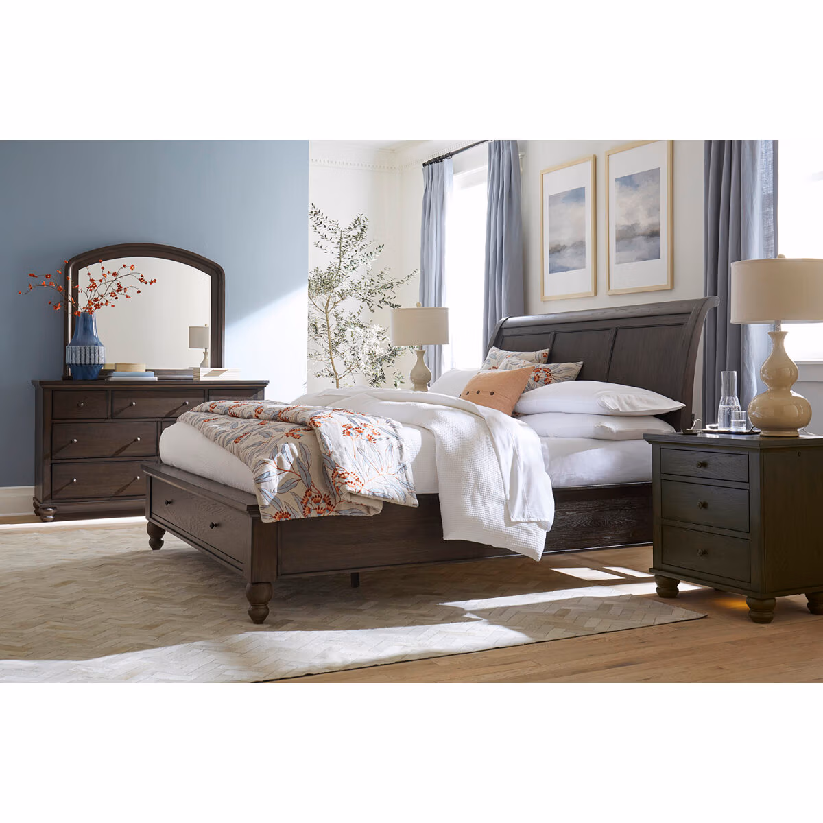Cambridge Sleigh Bed ICB-400-PPR-KD-1 - Image 18