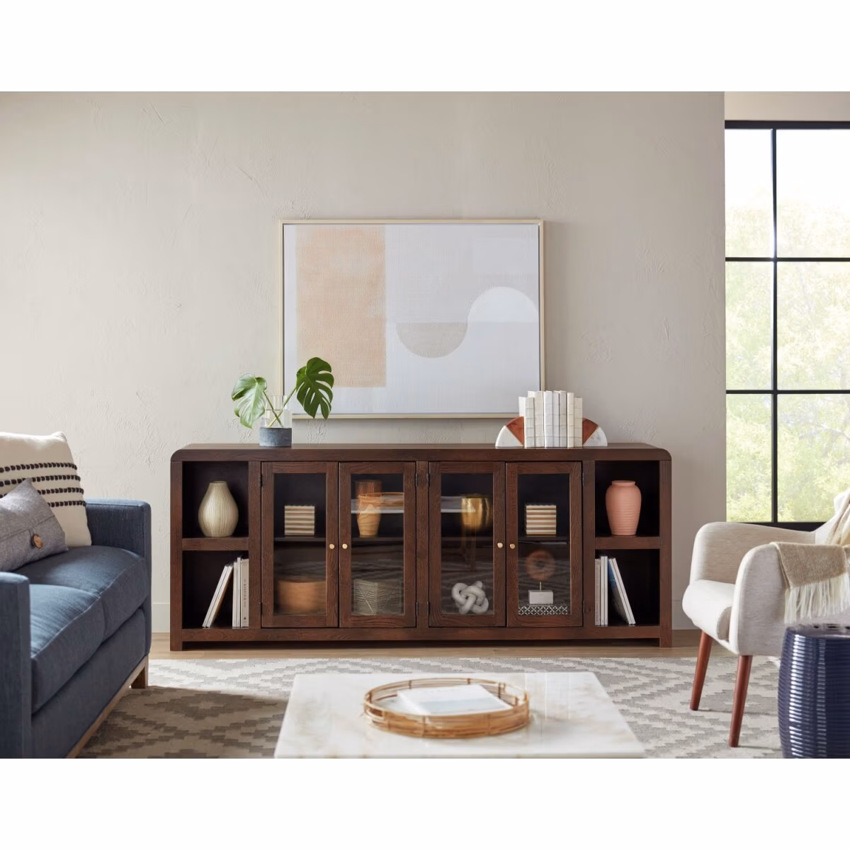 Cooper 84" Console W/ 4 Doors KOO1260-BLO - Image 6