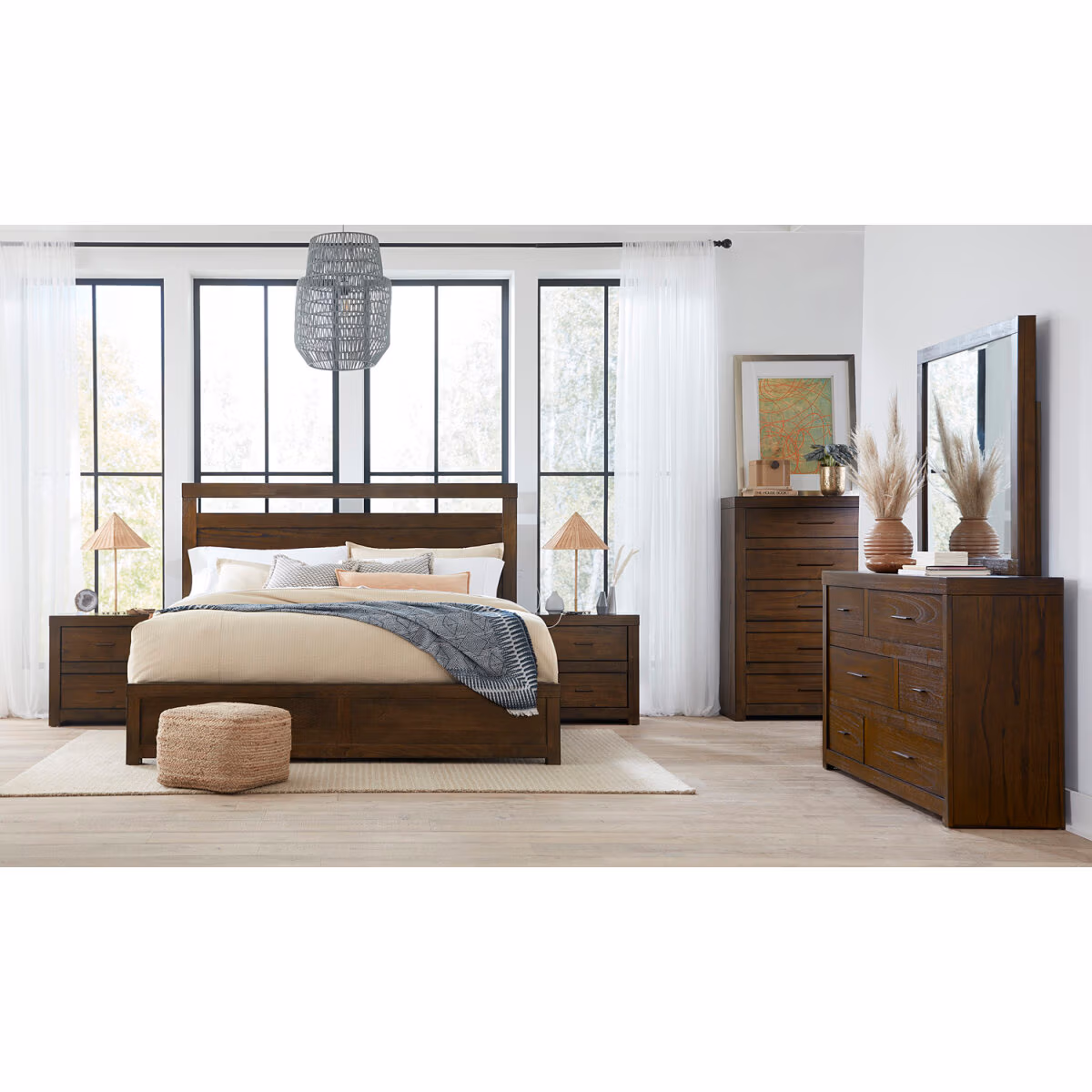 Modern Loft 6 Drawer Dresser IML-453-BRN-1 IML-453-BRN-1 - Image 4