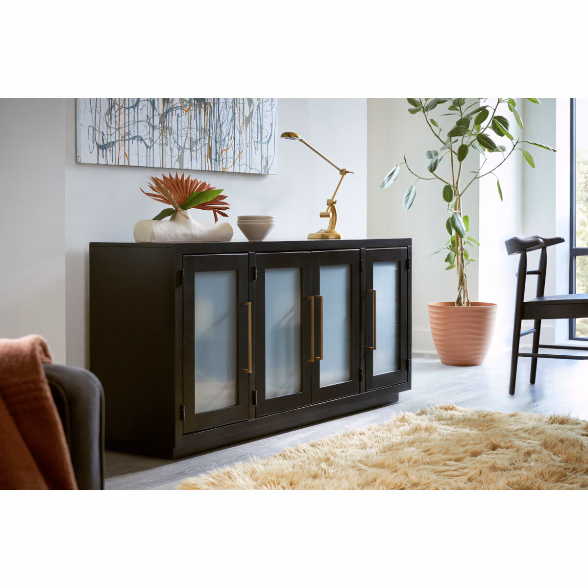 Perry 66" Console W/ 4 Doors MAA1240-MBL - Image 3