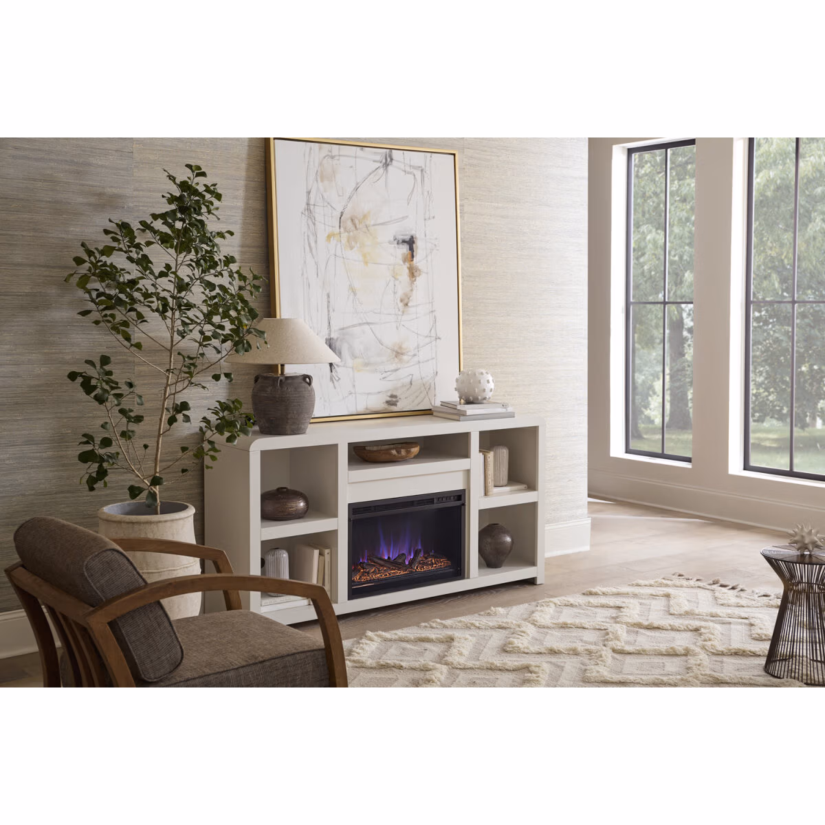 Taylor 66" Fireplace Console MYY1940-BLK MYY1940-BLK - Image 4
