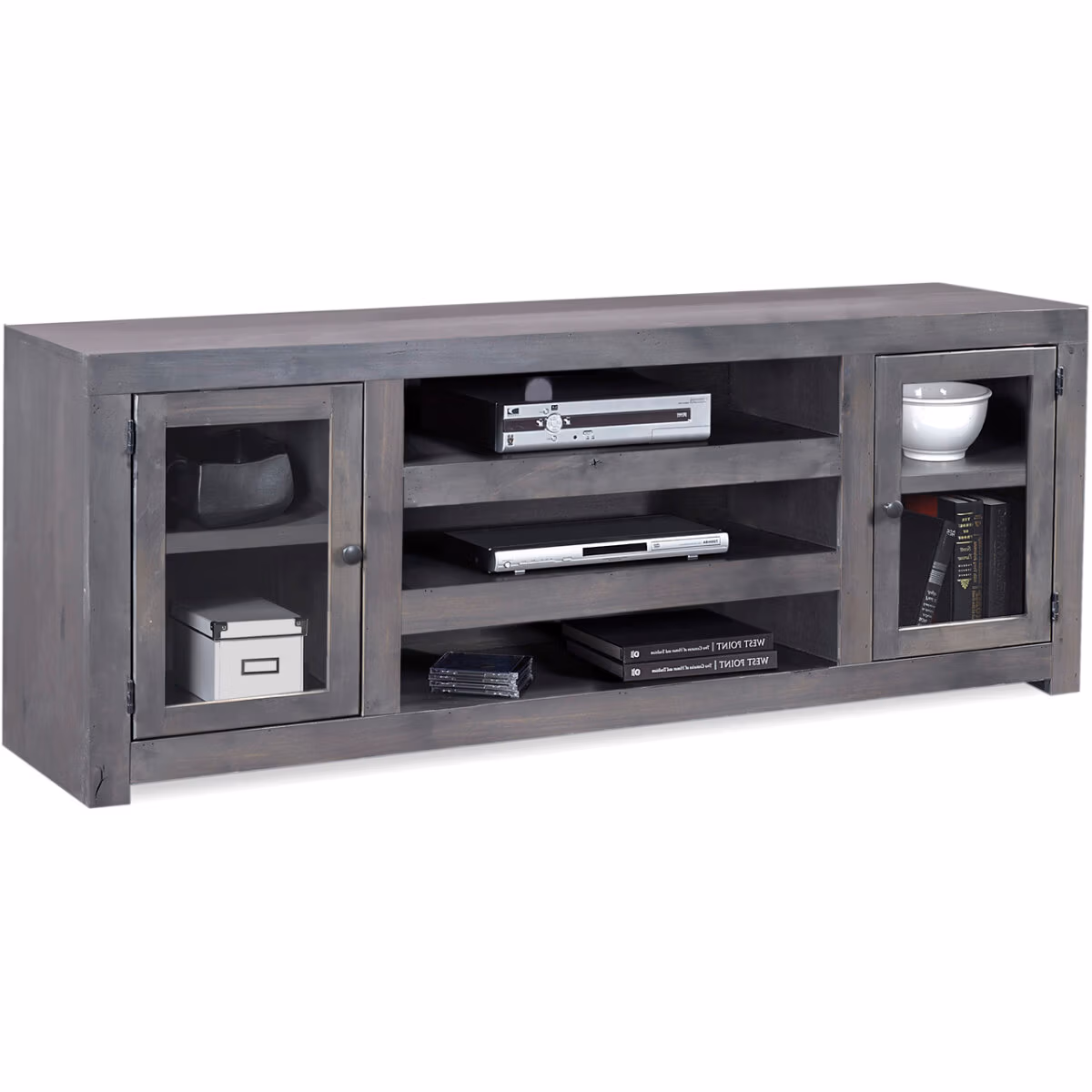 Contemporary Alder 72" Console W/ Doors DL1073-GRY - Image 2
