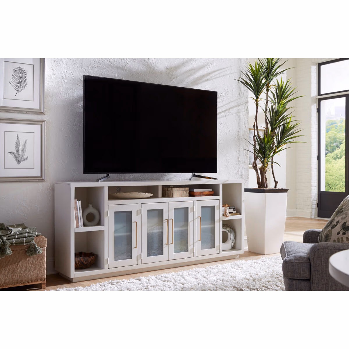 Perry 84" Console W/ 4 Doors MAA1260-GRN - Image 7