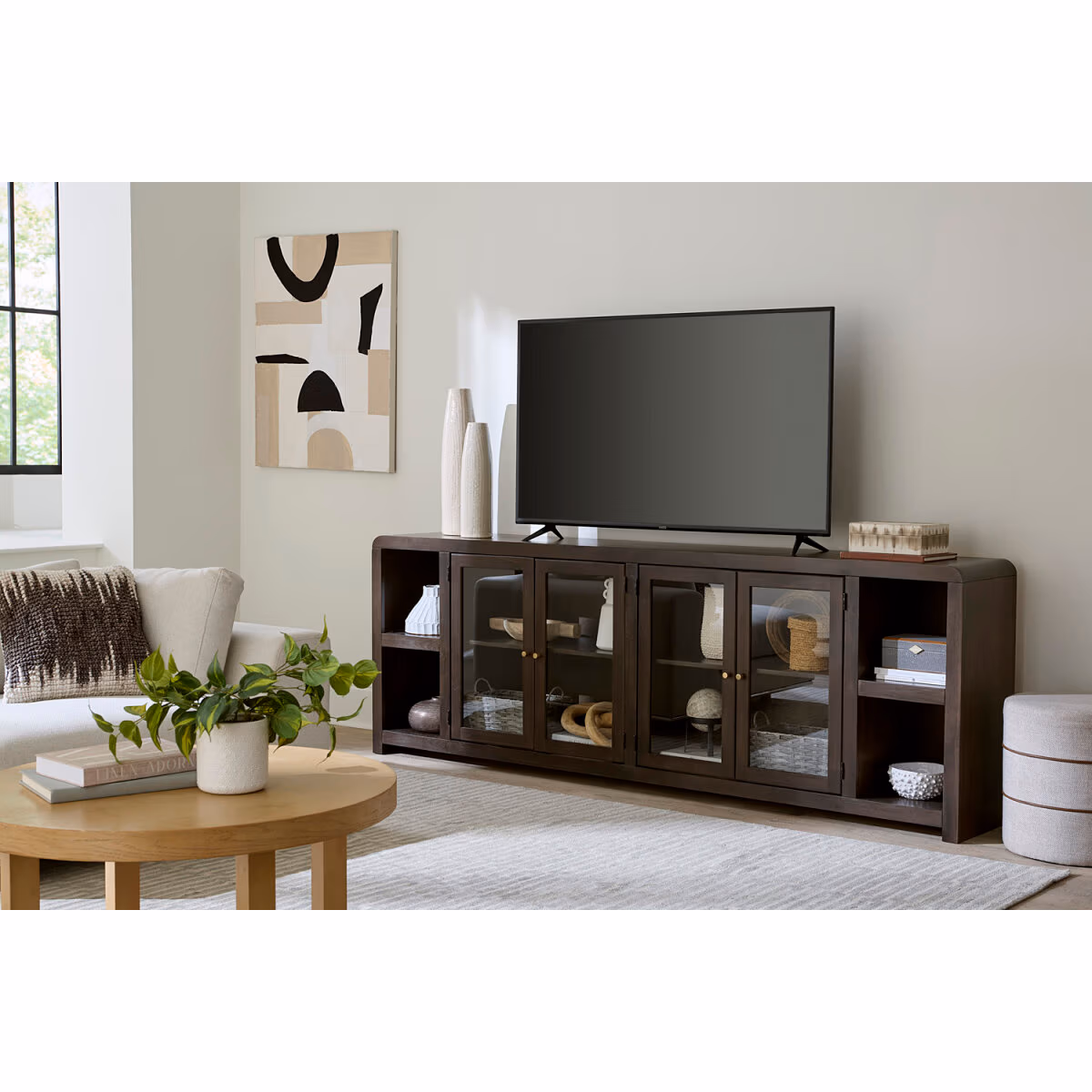 Taylor 96" Console W/ 4 Doors MYY1270-BLK MYY1270-BLK - Image 3
