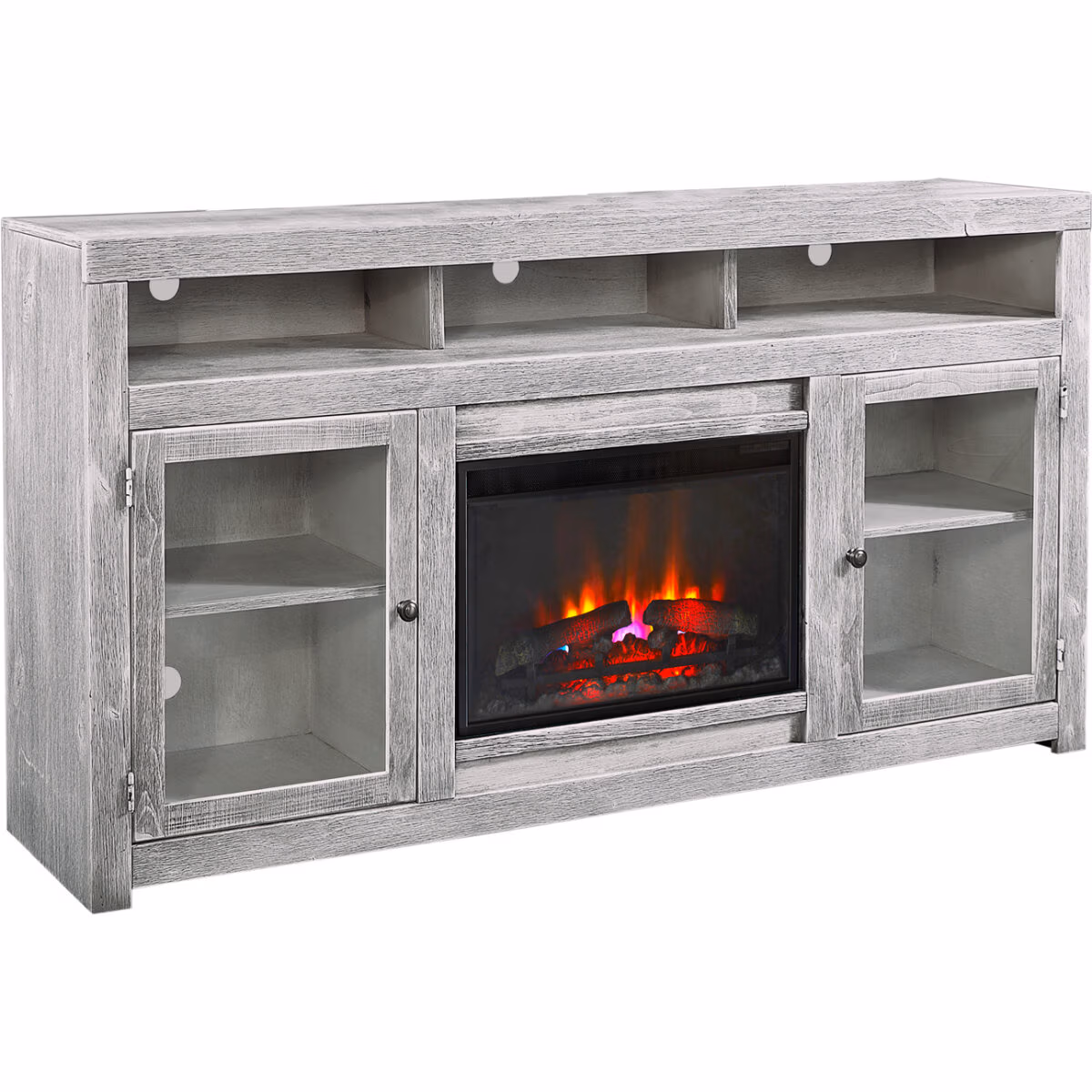 Avery Loft 74" Highboy Fireplace Console W/ 2 Doors DY1955-GHT - Image 2