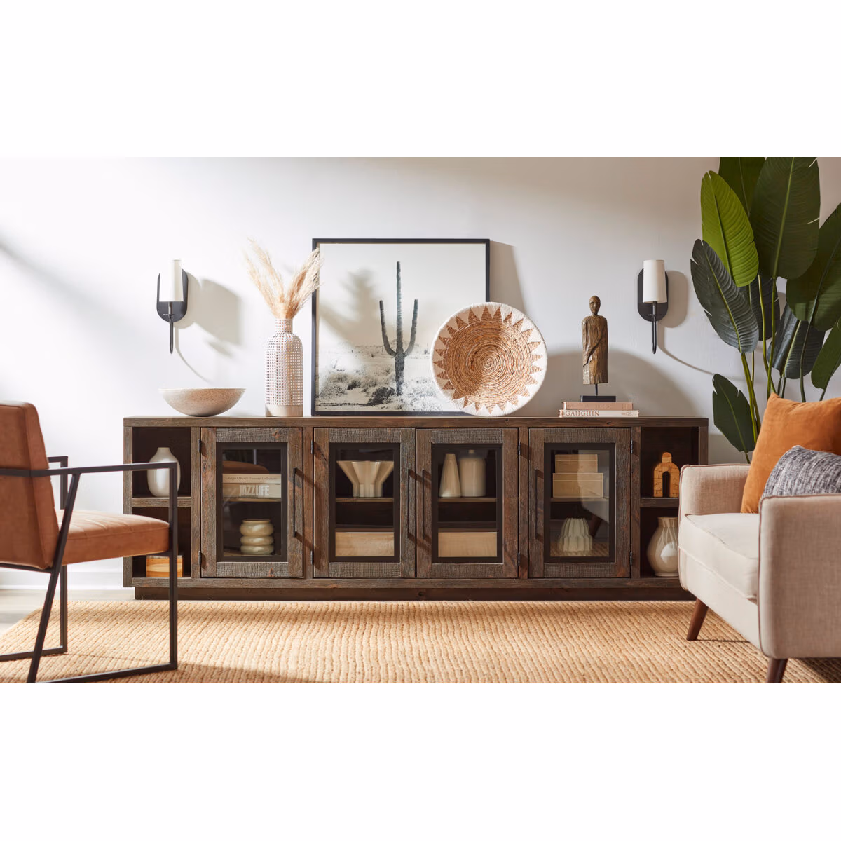 Paige 97" Console W/ 4 Doors WDA1270-BDL - Image 3