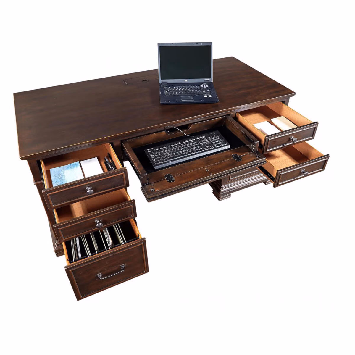 Weston 66" Executive Desk W/power - Image 5