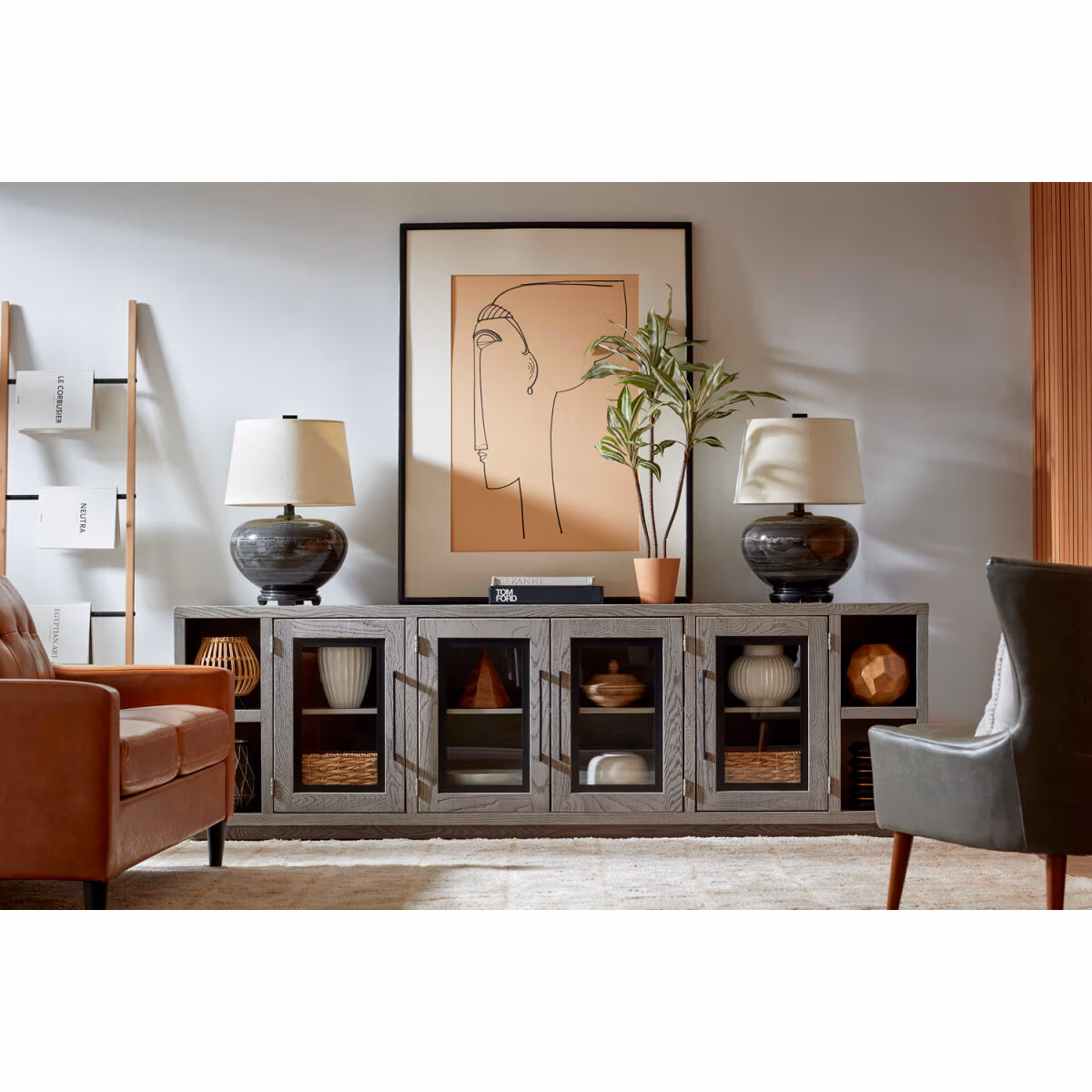 Paige 97" Console W/ 4 Doors WDA1270-BDL - Image 6