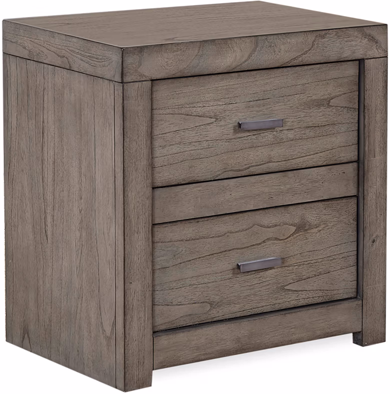 Modern Loft 2 Drawer Nightstand W/ Power IML-450-GRY-1 IML-450-GRY-1
