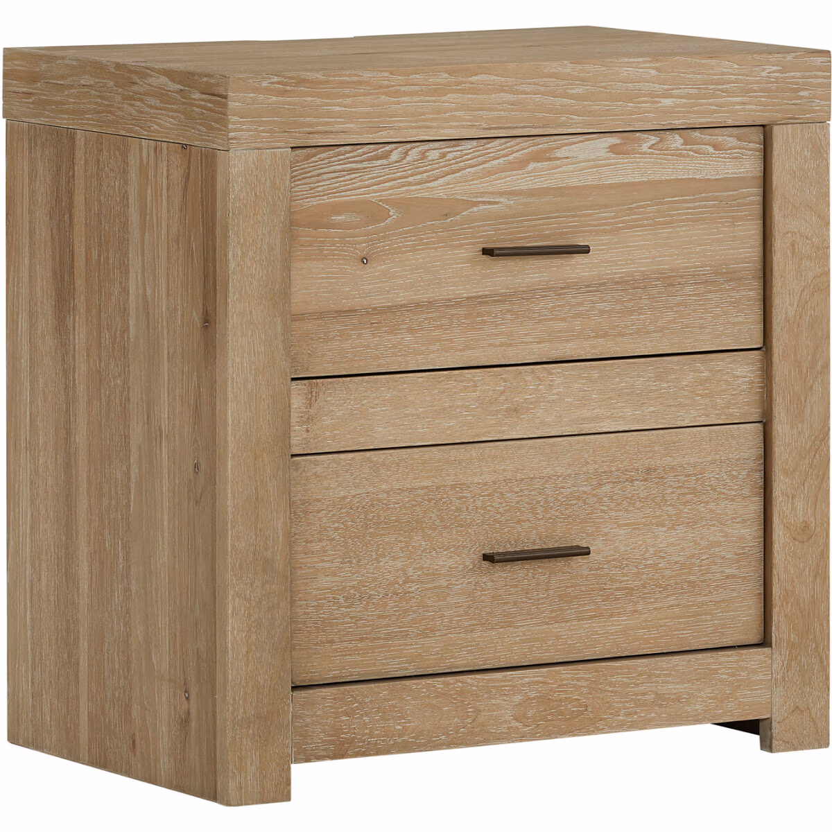Modern Loft 2 Drawer Nightstand W/ Power IML-450-KHK-3 - Image 2