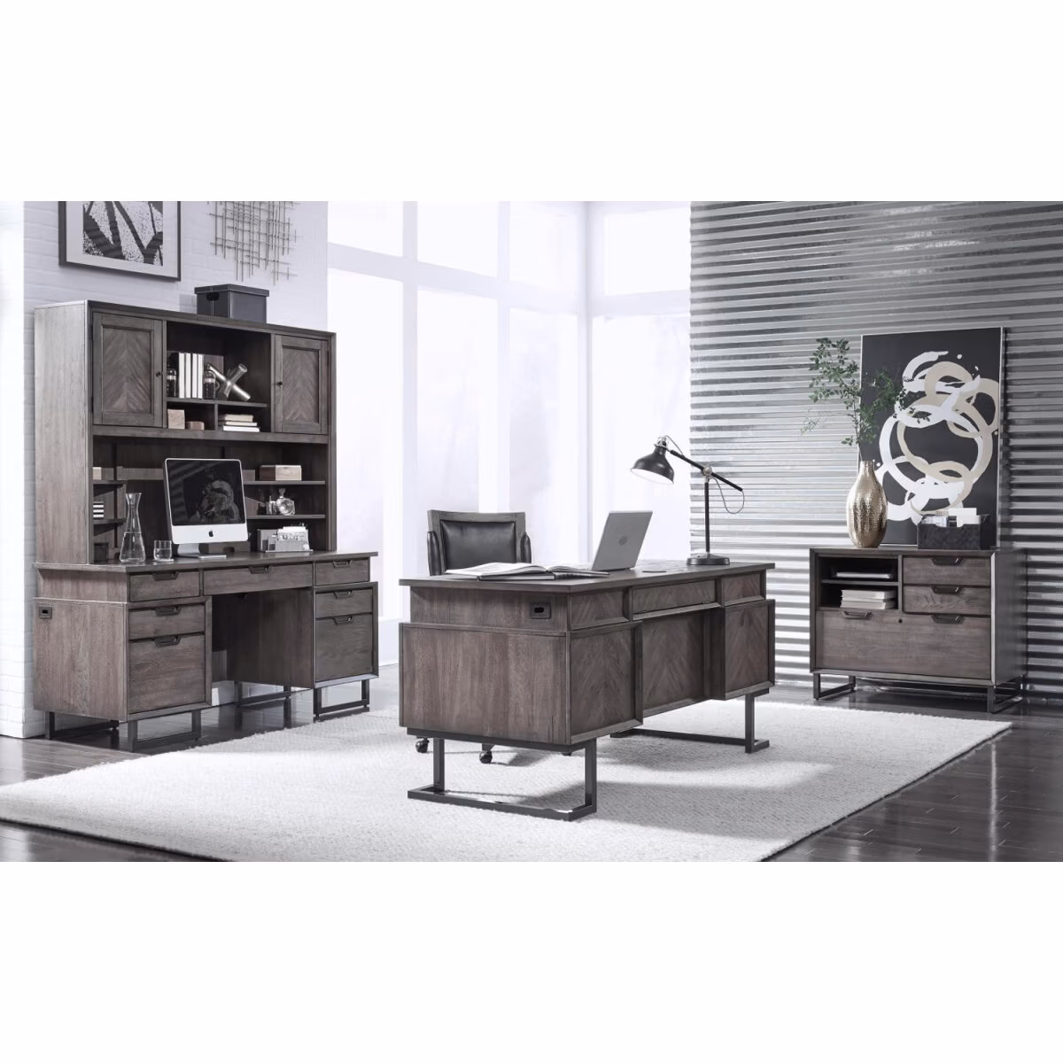 Harper Point 66" Executive Desk IHP-304-FSL - Image 2