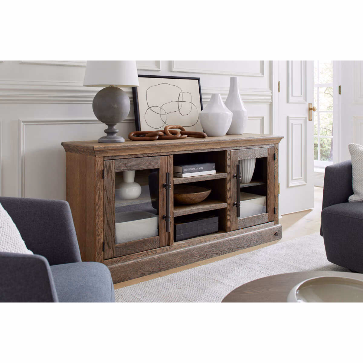 Manchester 66" Console W/ 2 Doors WKM1241-SWH - Image 3
