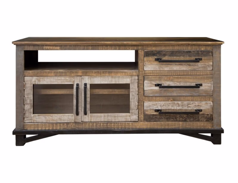 3ceba346b3b186c3fbfd6564630ca563 Loft Brown 3 Drawer, 2 Doors 62" TV Stand - Image 1