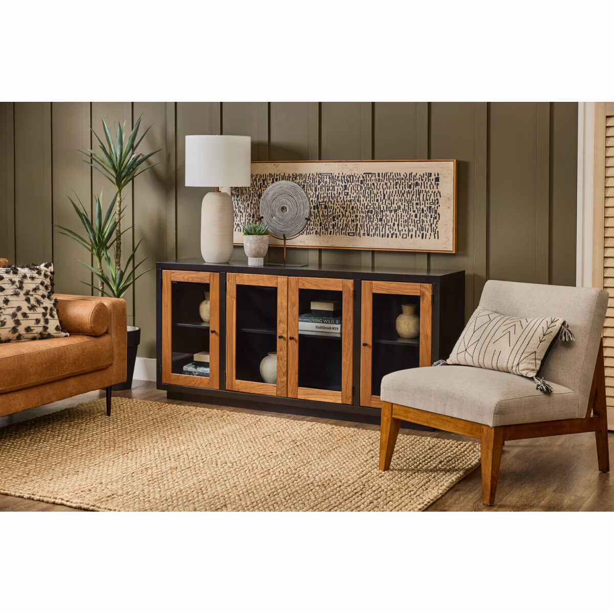 Chelsea 68" Console W/ 4 Doors MSS1240NWT-BLK - Image 2