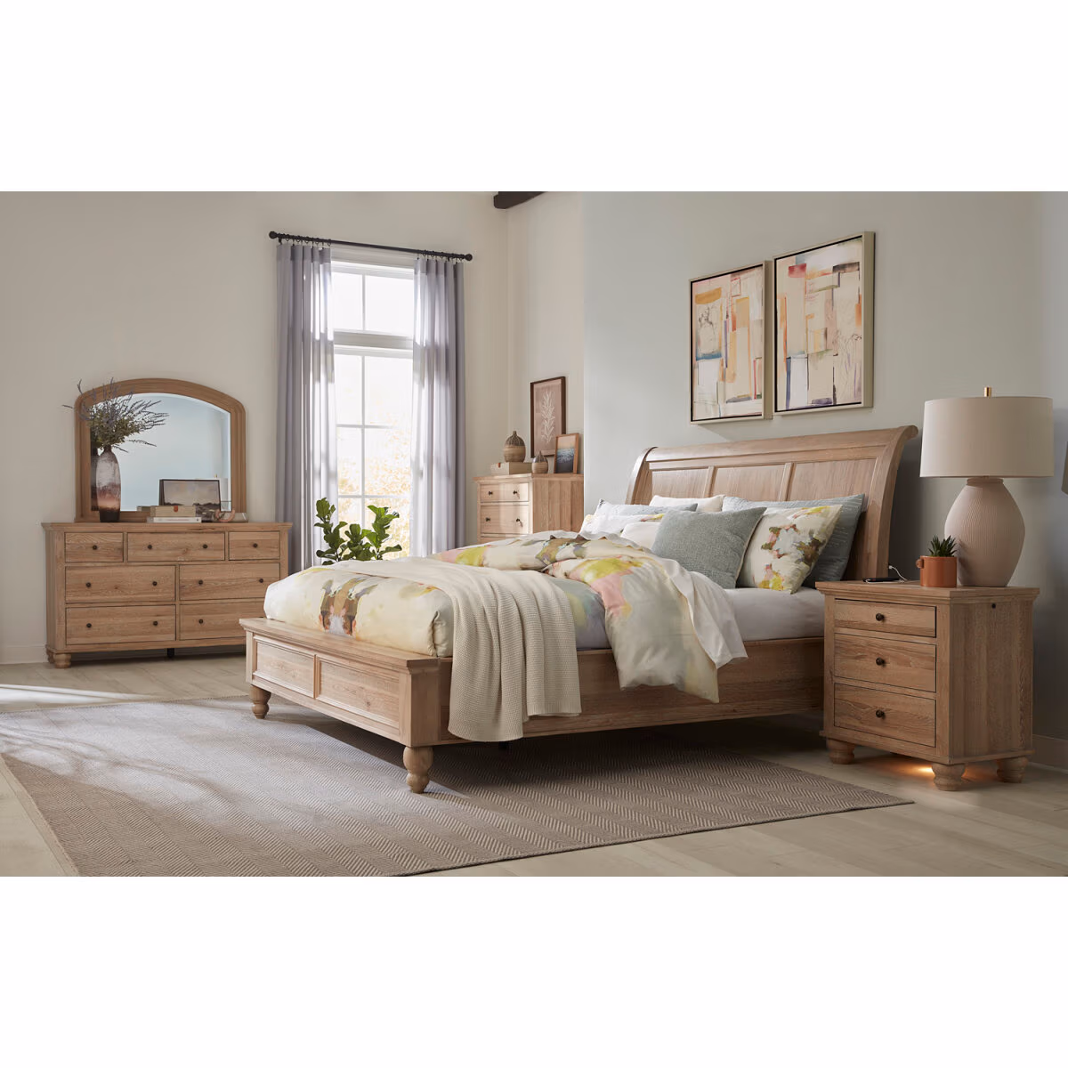 Cambridge Queen Sleigh Bed Hb ICB-400-KHK-KD-2 - Image 7