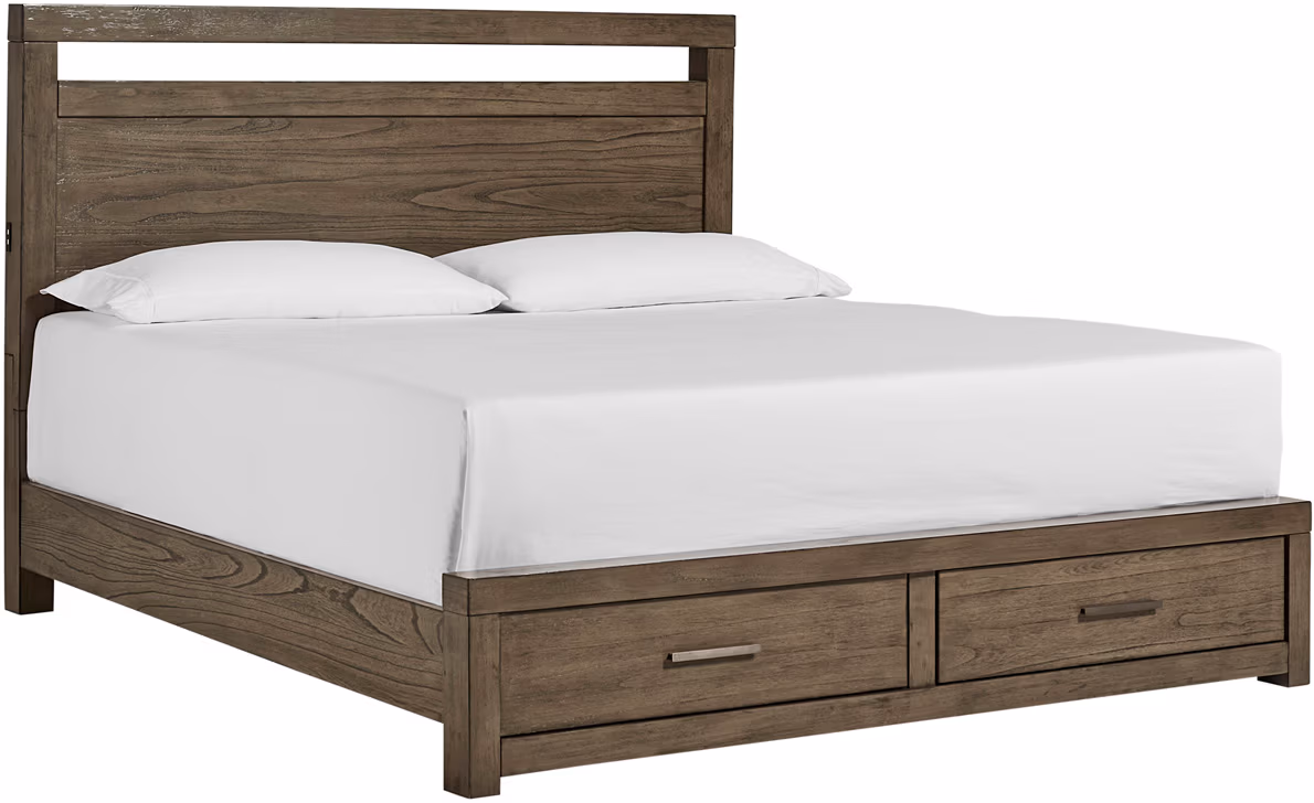 Modern Loft Panel Bed IMLBRGRP16