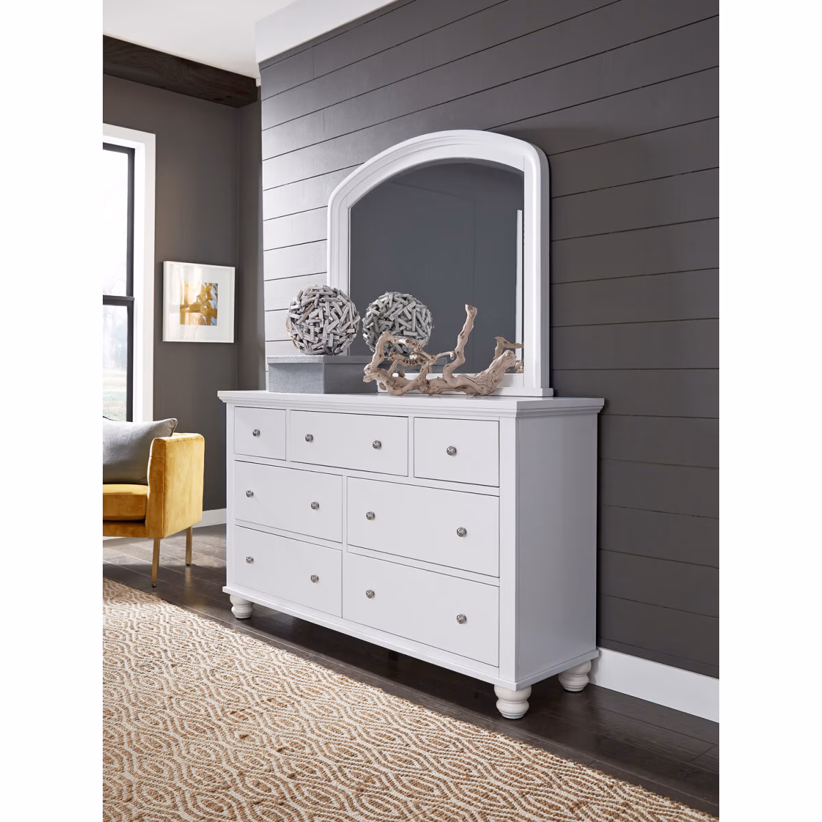 Cambridge Double Dresser Mirror ICB-462-WHT - Image 5
