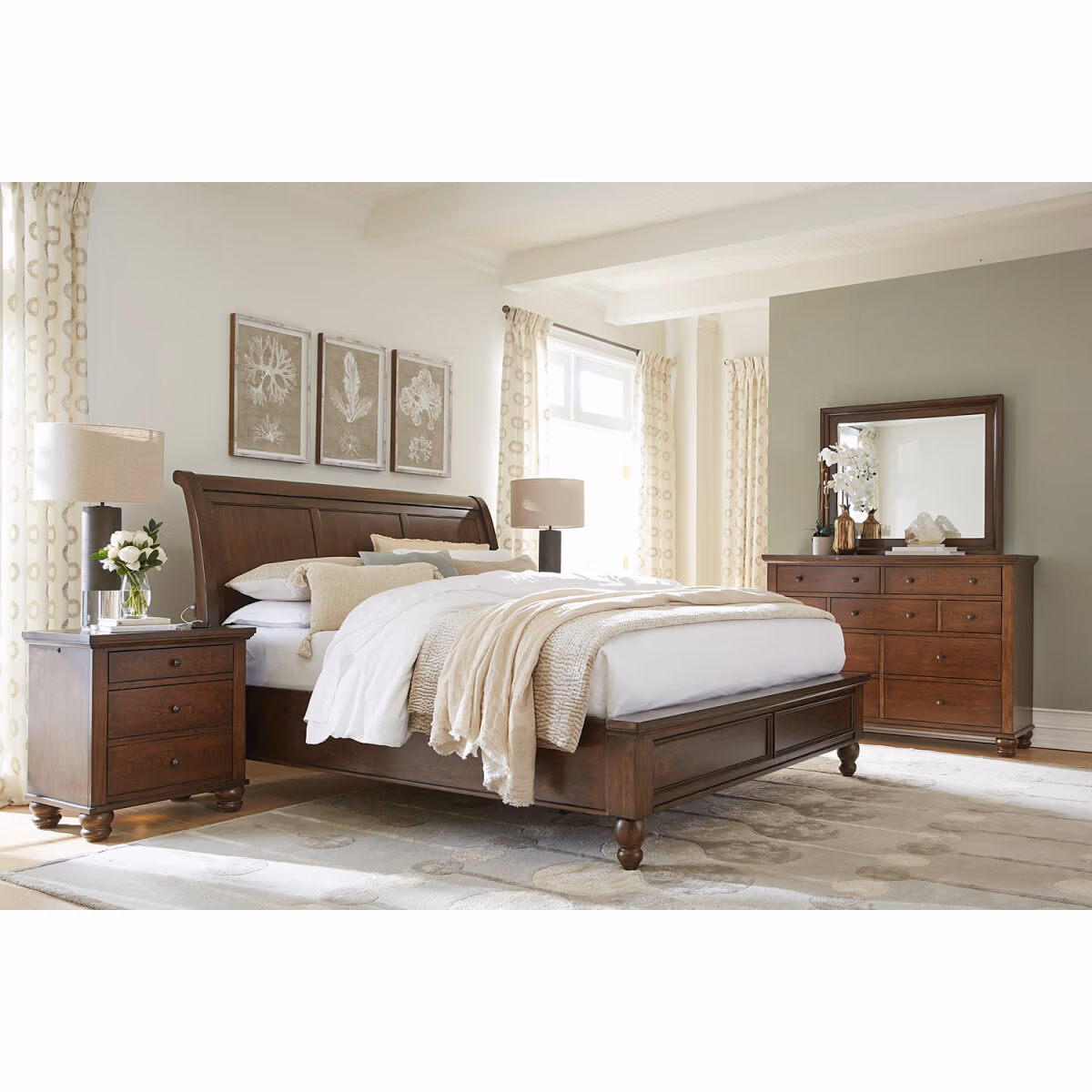 Cambridge Sleigh Bed ICB-400-CLC-KD-1 - Image 20