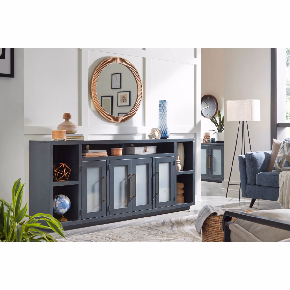 Perry 84" Console W/ 4 Doors MAA1260-GRN - Image 3