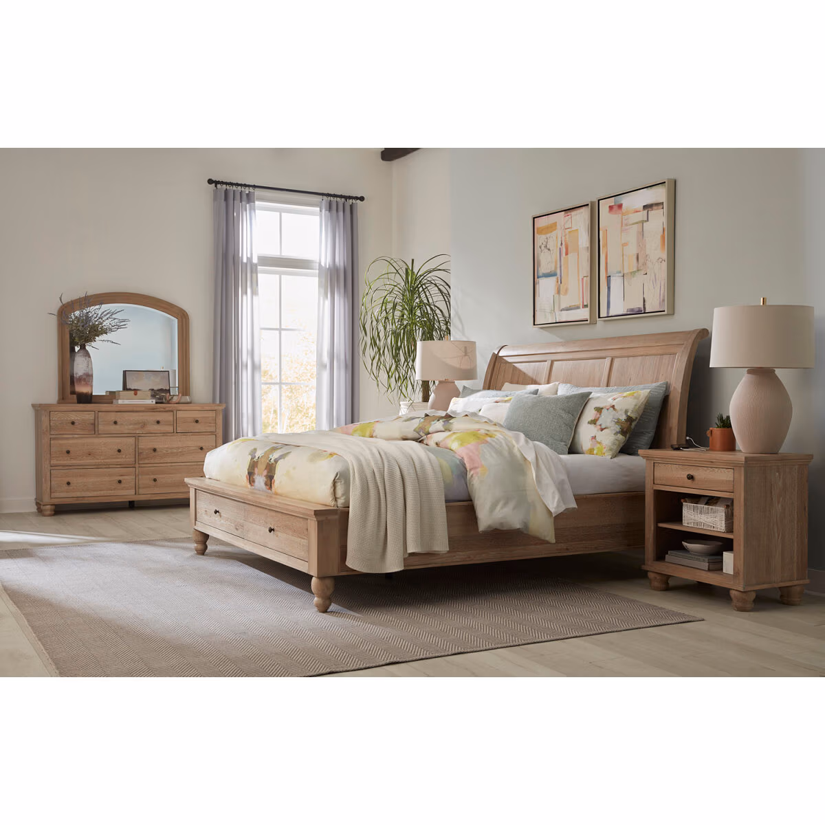Cambridge Queen Sleigh Bed Hb ICB-400-KHK-KD-2 - Image 11