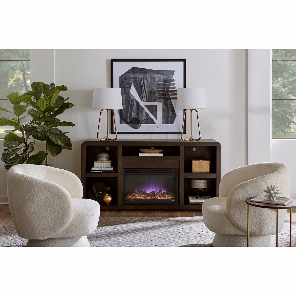 Taylor 66" Fireplace Console MYY1940-BLK MYY1940-BLK - Image 3