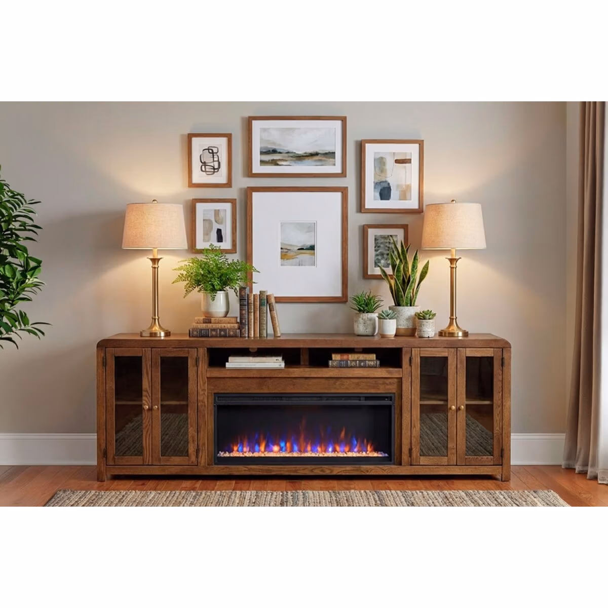 Cooper 96" Fireplace Console KOO1970-DKC - Image 8