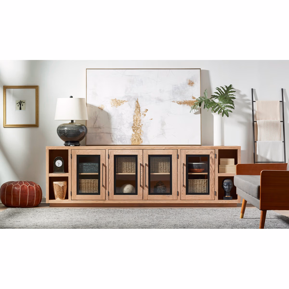Paige 97" Console W/ 4 Doors WDA1270-BDL - Image 4