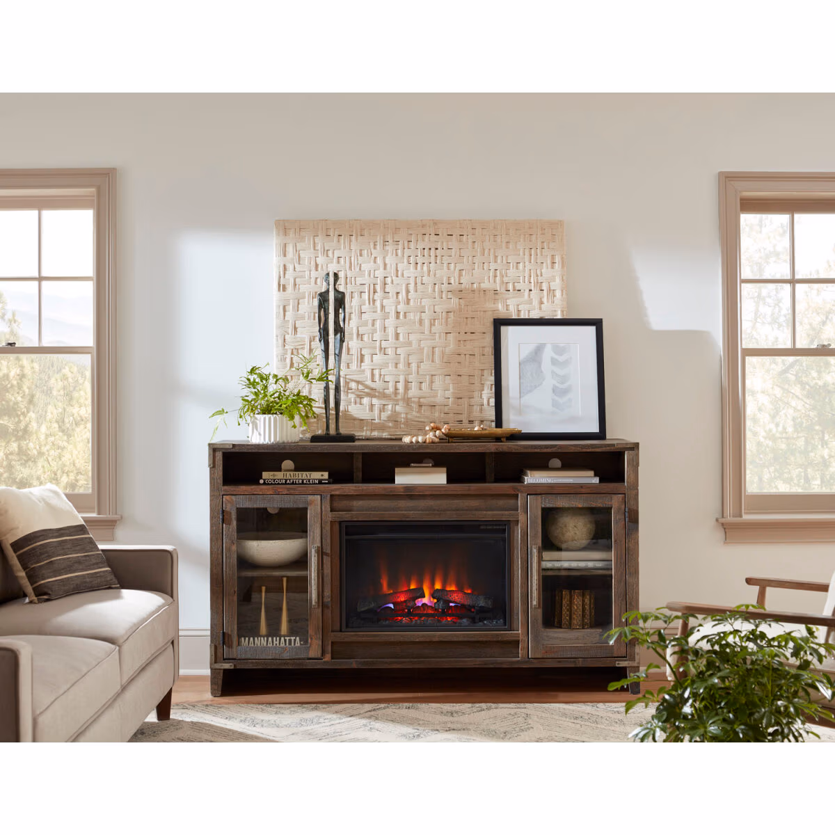Quincy 66" Highboy Fireplace Console - Image 5