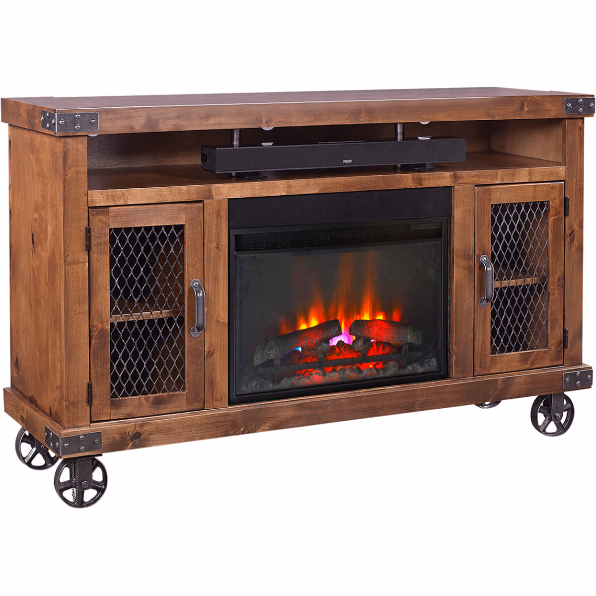 Industrial 62" Highboy Fireplace Console DN1901-GHT - Image 2