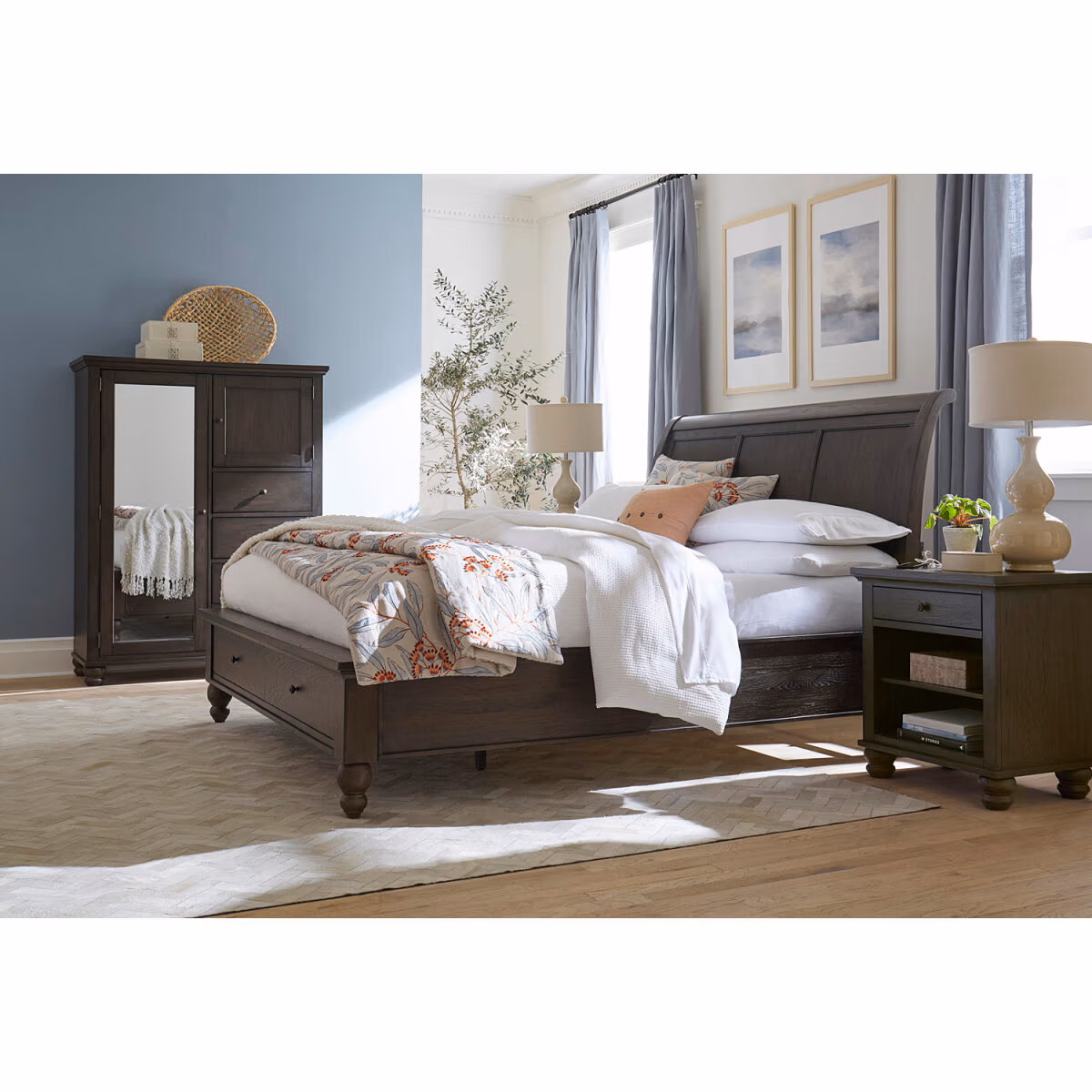 Cambridge Sleigh Bed ICB-400-PPR-KD-1 - Image 17