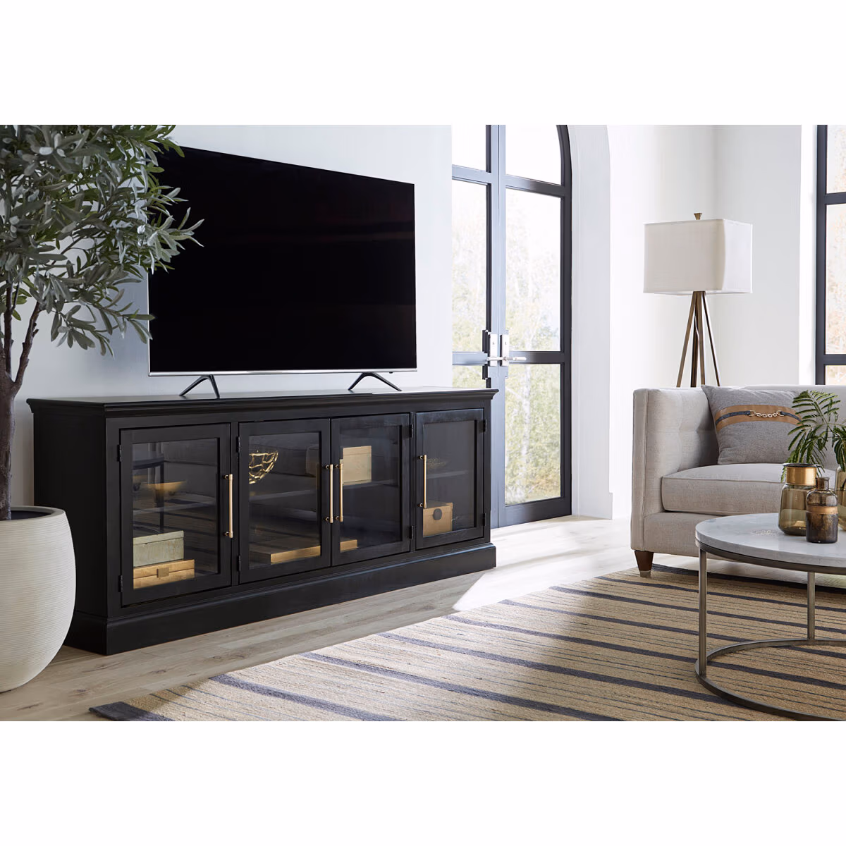 Byron 84" Console W/ 4 Doors MBB1260-MBL - Image 5