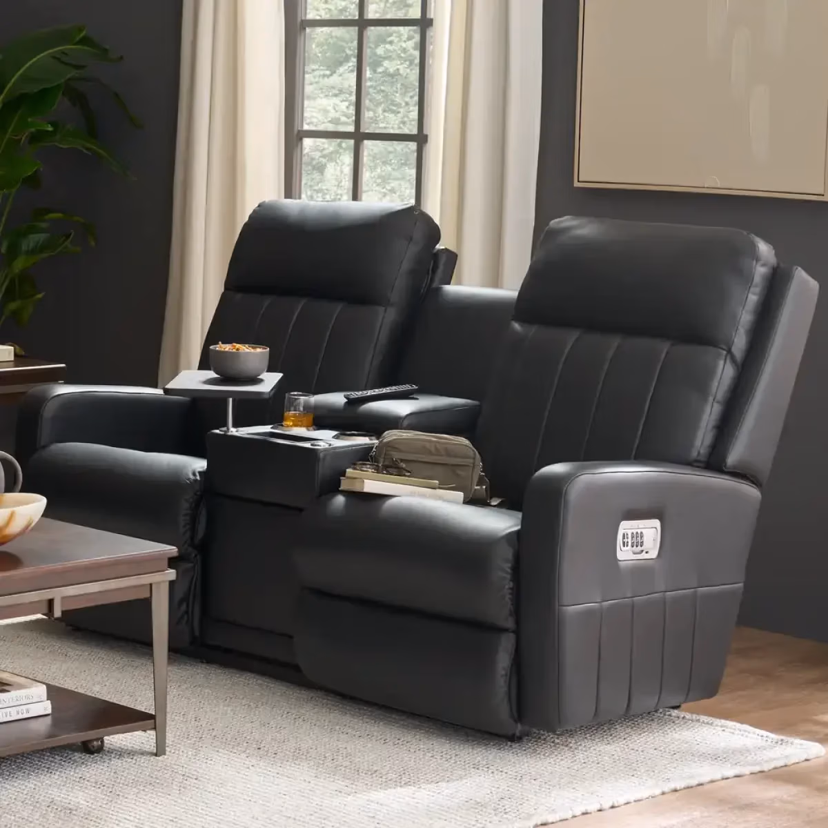 Finley Power Wall Reclining Loveseat w/ Headrest & Console - U39747 - Image 3