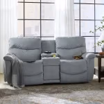 James Power Reclining Loveseat w/ Headrest & Console - U49521 - Image 3