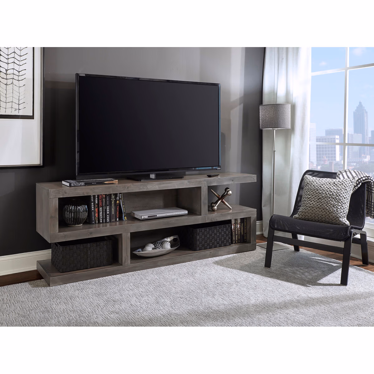 Contemporary Alder 74" Open S Console DL1075-TOB - Image 3