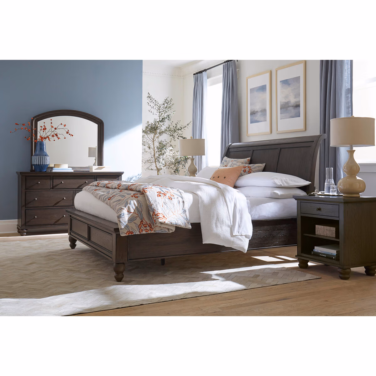 Cambridge Sleigh Bed ICB-400-PPR-KD-1 - Image 8